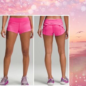 Lululemon Speed Up Low-Rise Short 2.5" Sonic Pink size 8 shorts 💝
